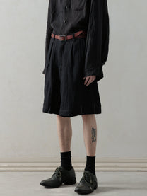 25SS｜Pleated Shorts (Black)