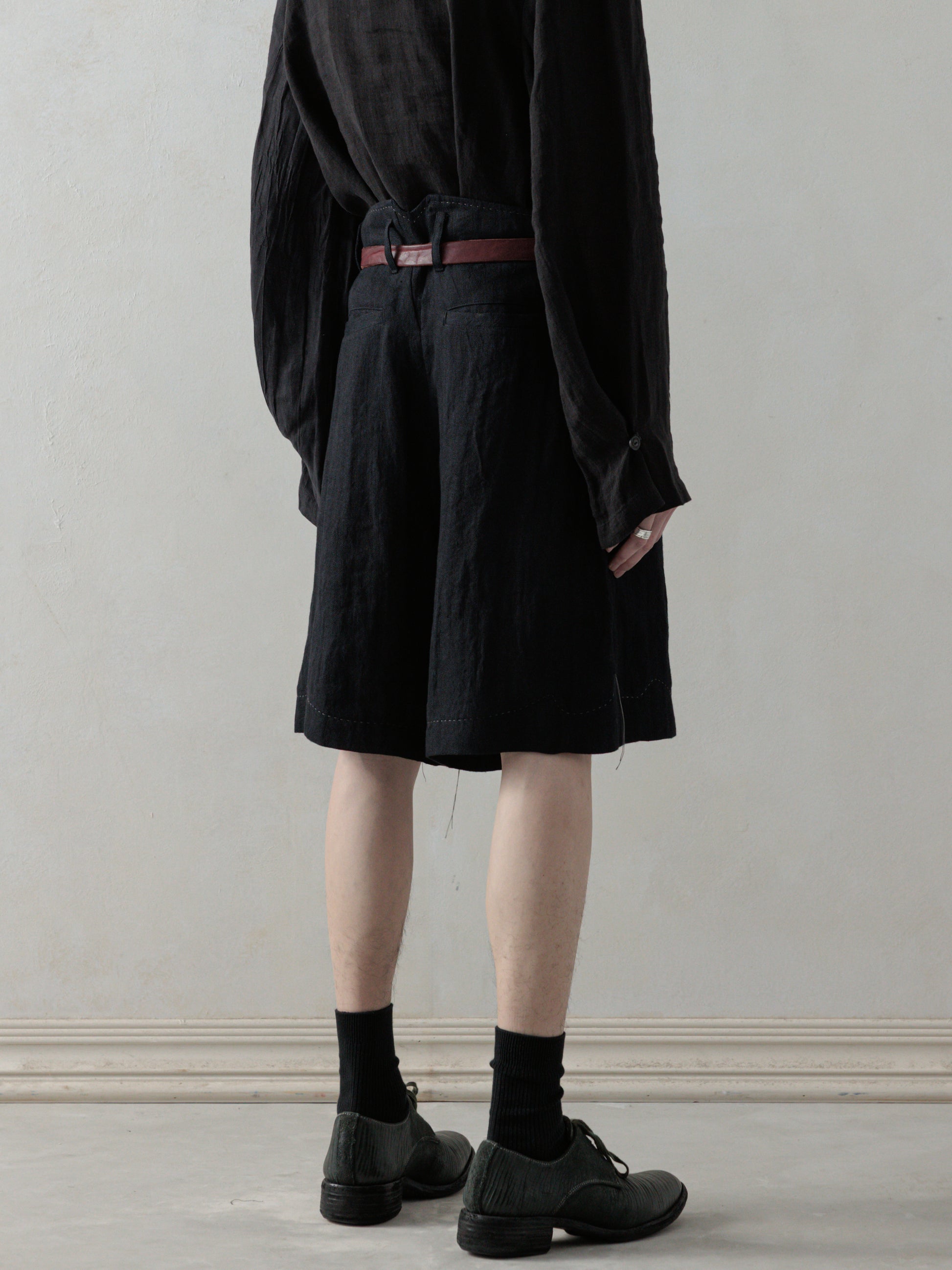 25SS｜Pleated Shorts (Black)