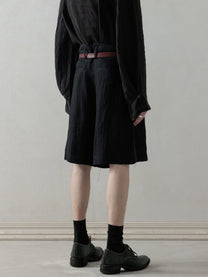 25SS｜Pleated Shorts (Black)
