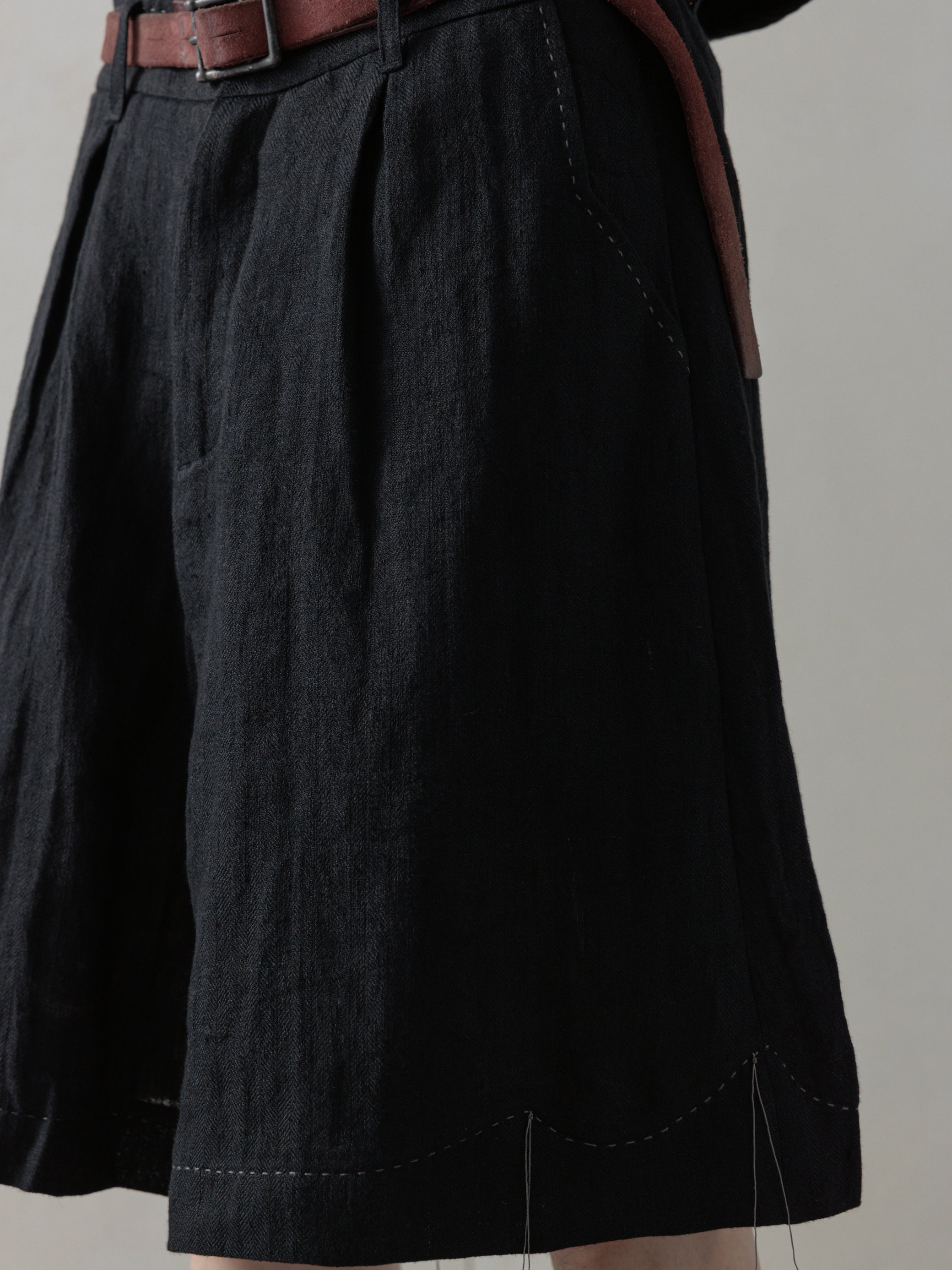 25SS｜Pleated Shorts (Black)