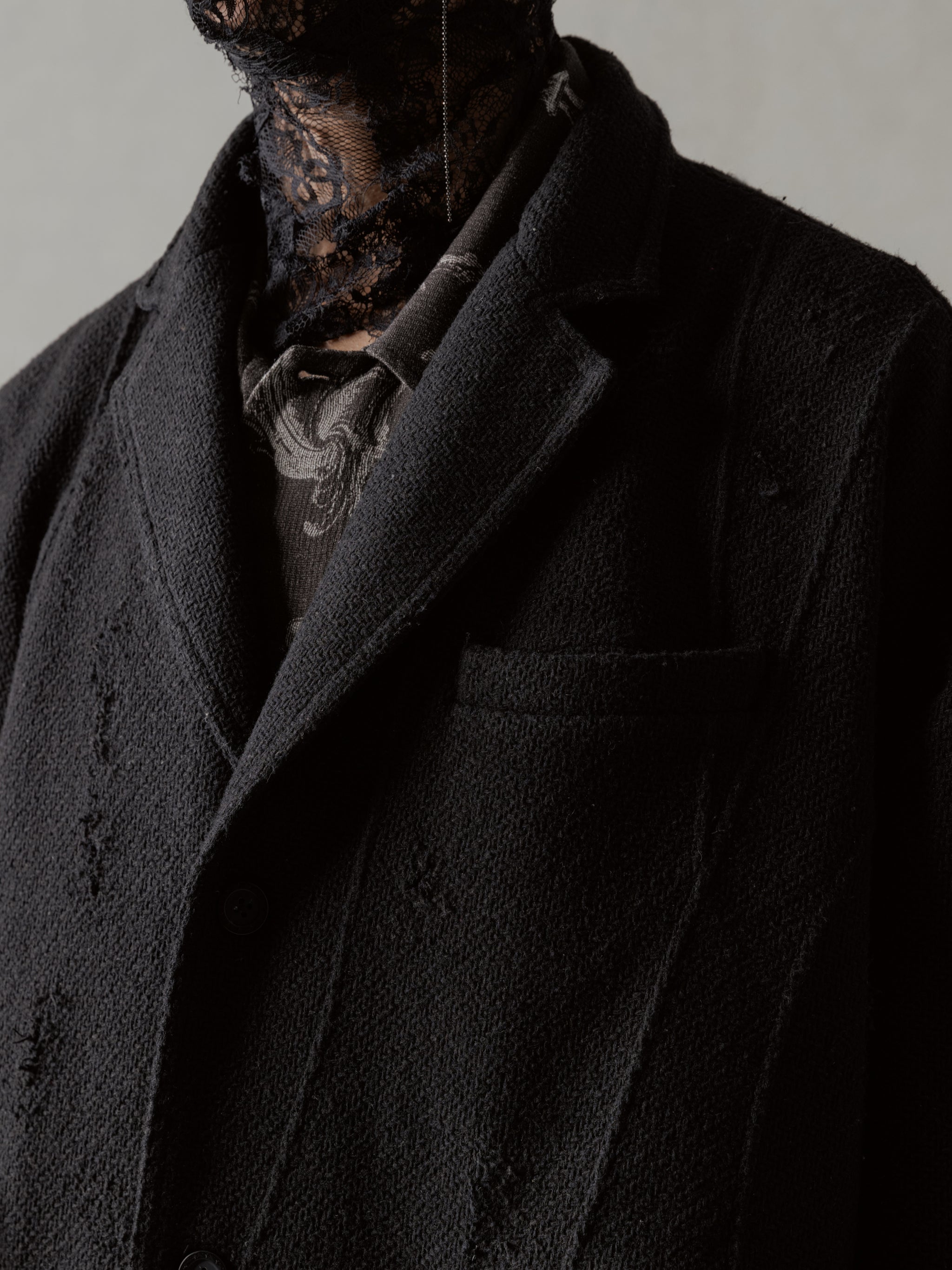 【美品】semoh” Italian Wool Old Coat Black” Italian Manteco Wool Mix Belted Midi Wrap Coat | Karen Millen