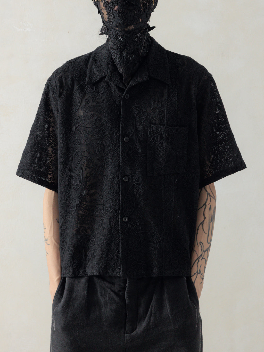 25SS｜Lace Shirt (Black)