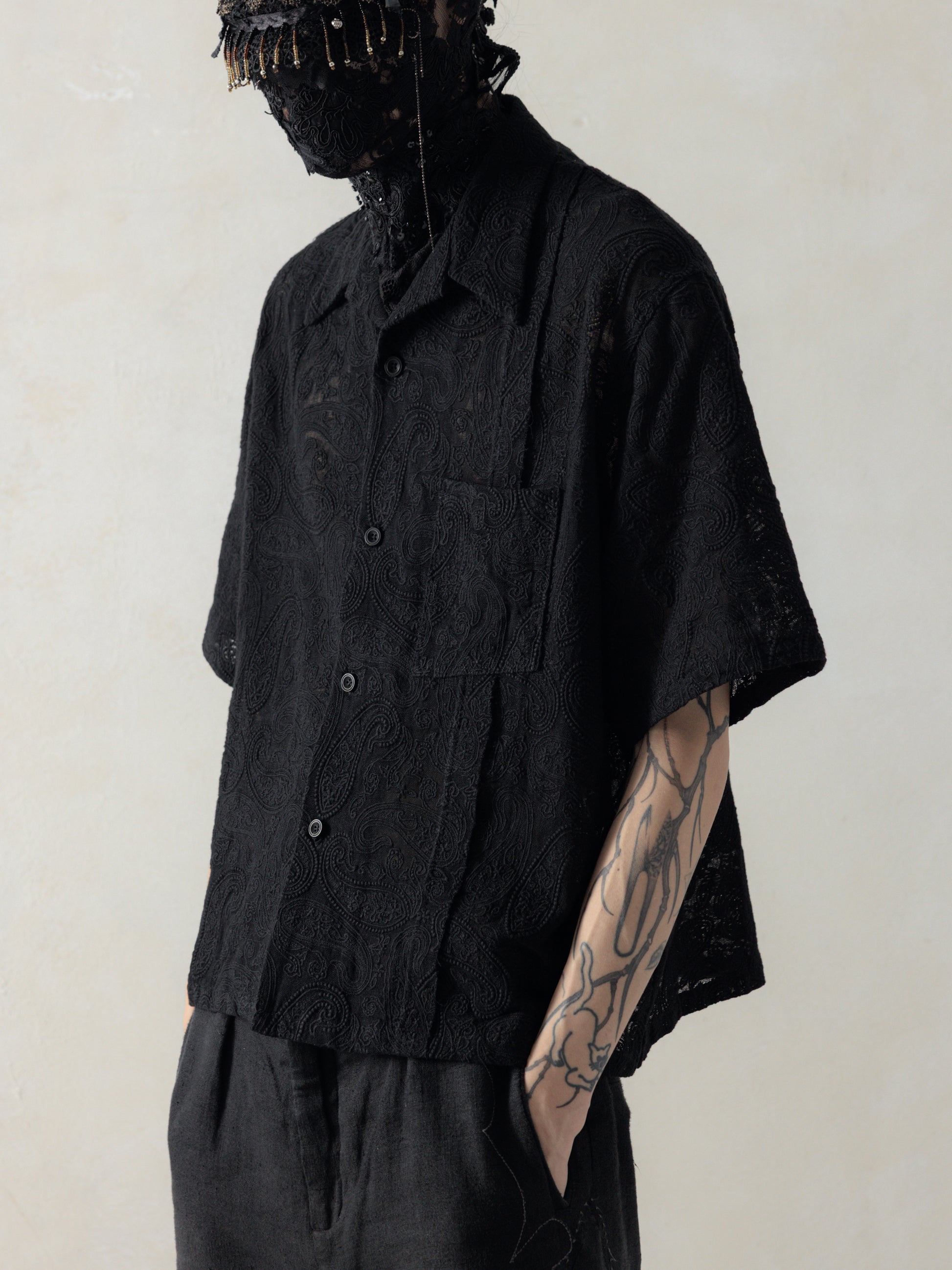 Professor.E｜Lace Shirt (Black)