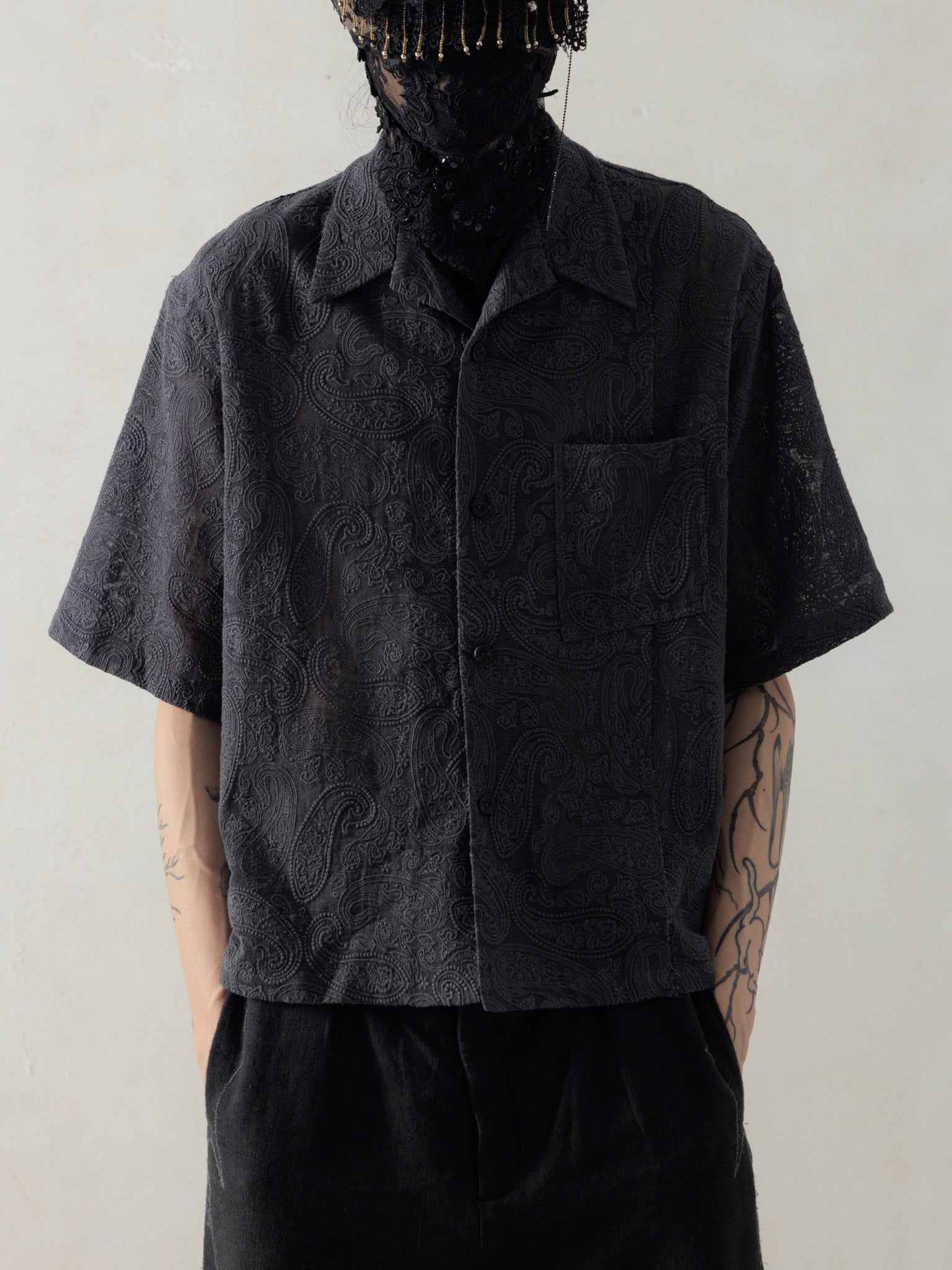 Professor.E｜Lace Shirt (Grey)