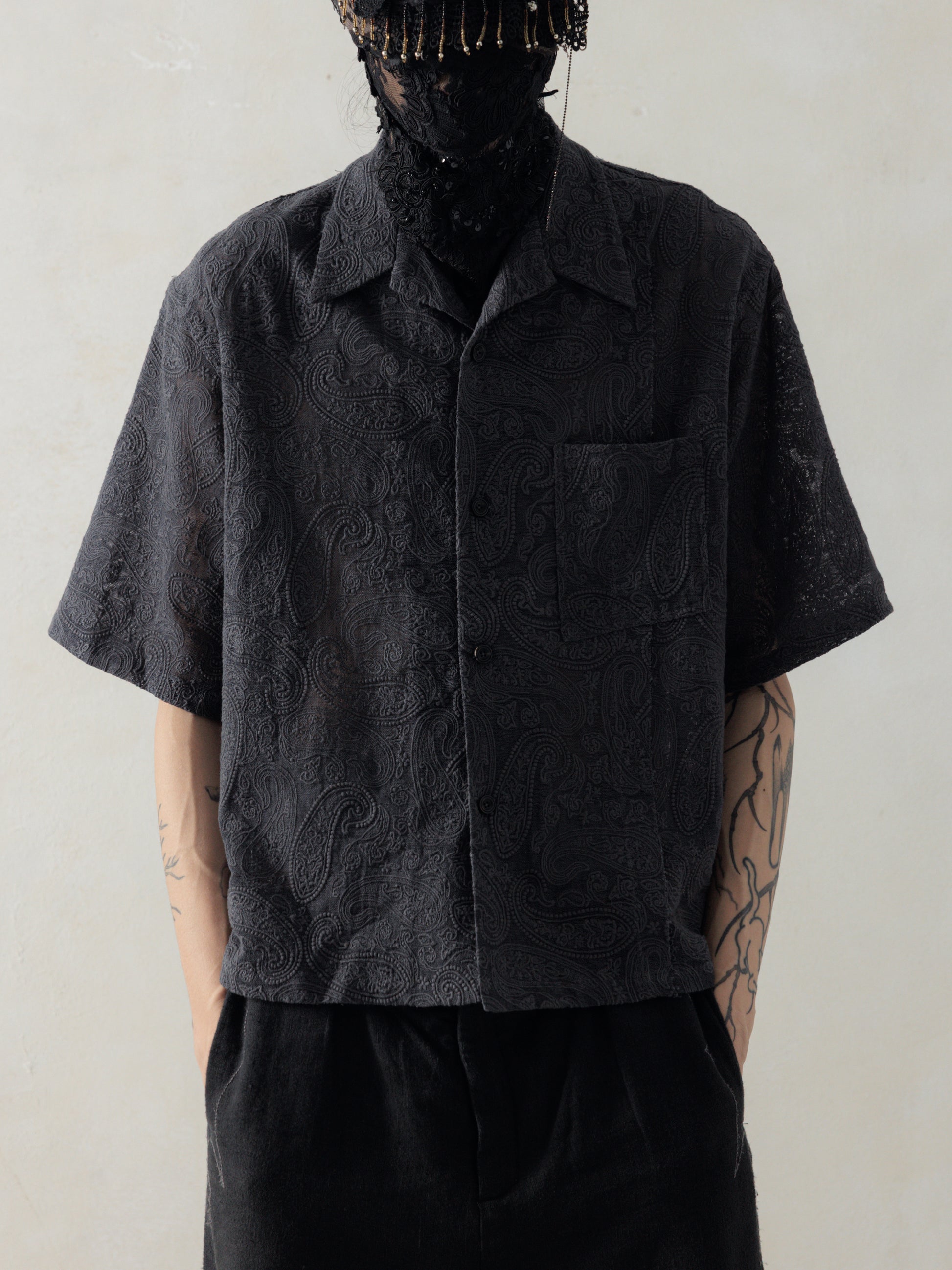 Professor.E｜Lace Shirt (Grey)
