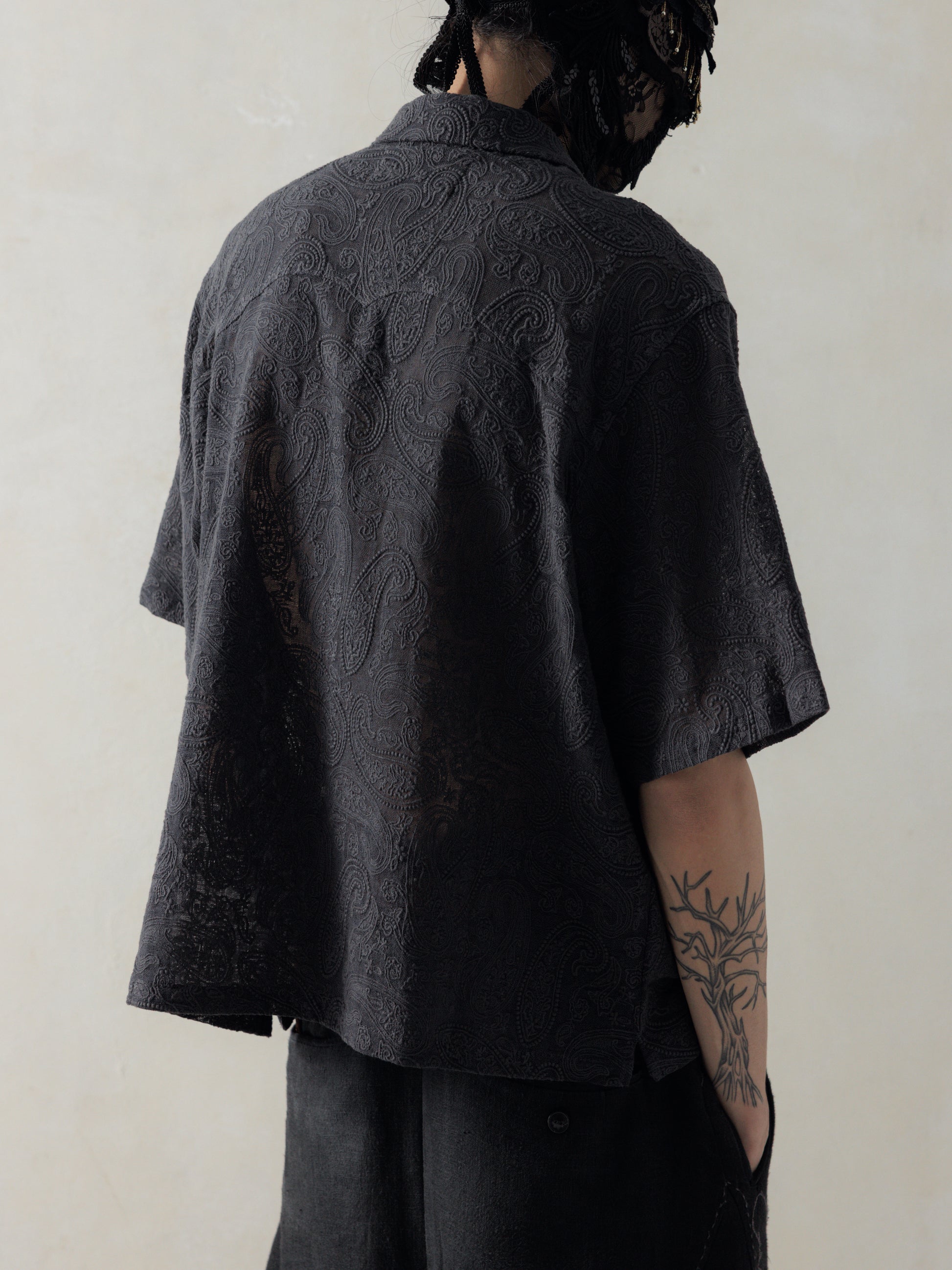Professor.E｜Lace Shirt (Grey)