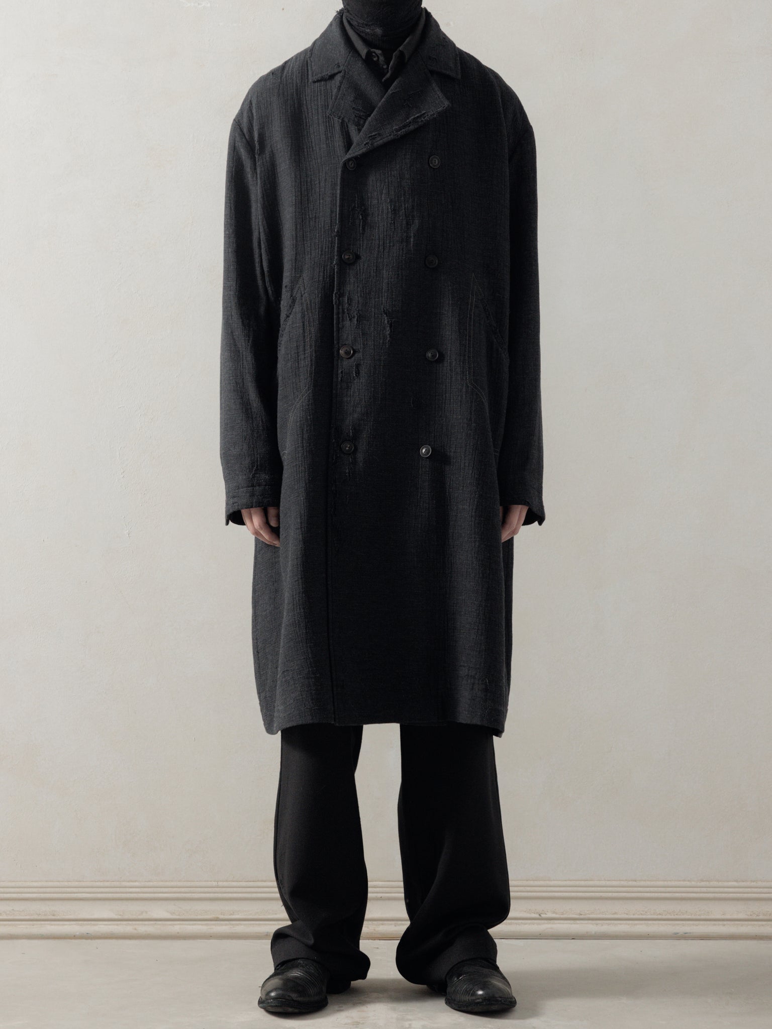 25FW｜Shepherd Double Breasted Distressed Coat