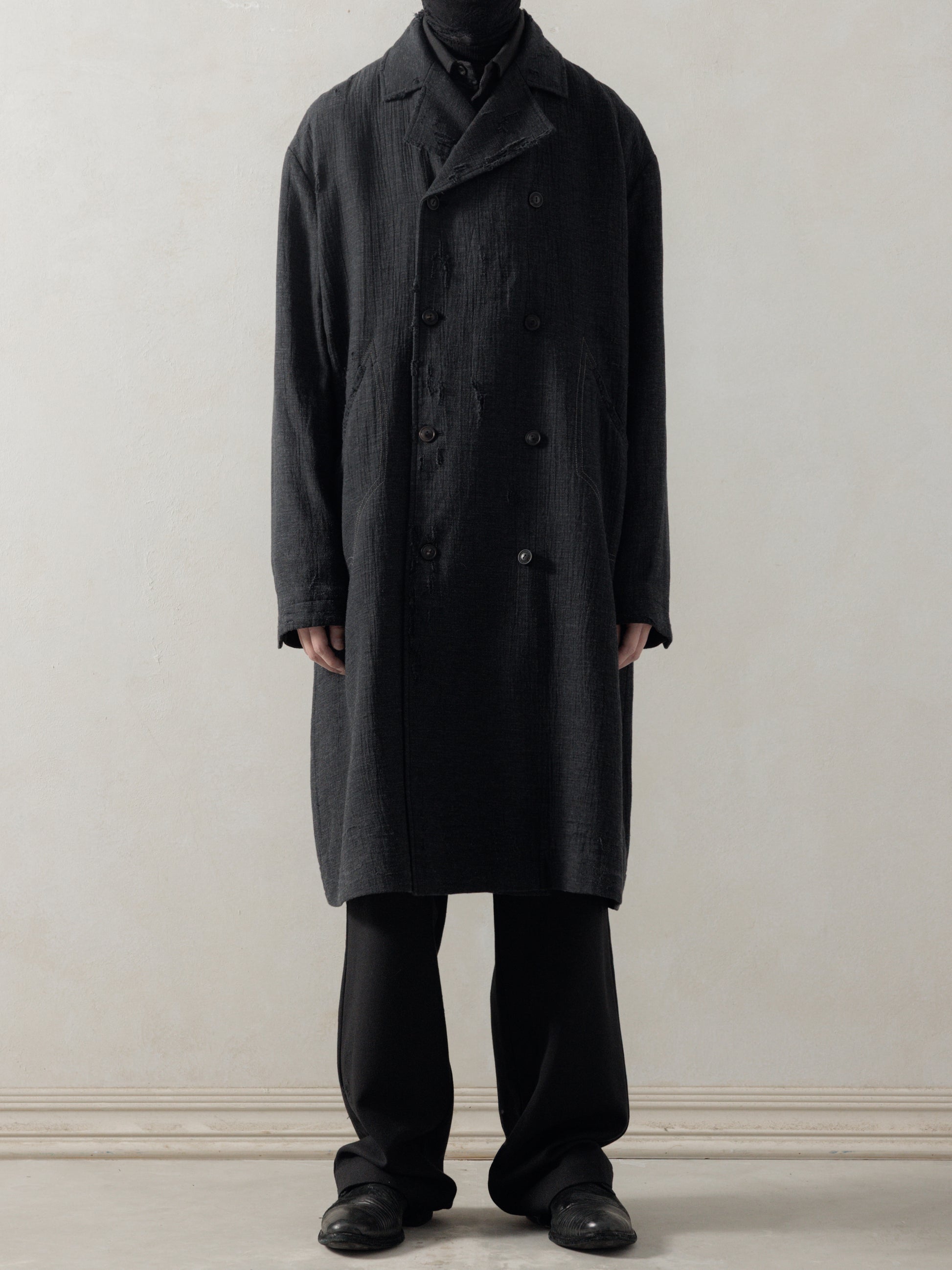 25FW｜Shepherd Double Breasted Distressed Coat