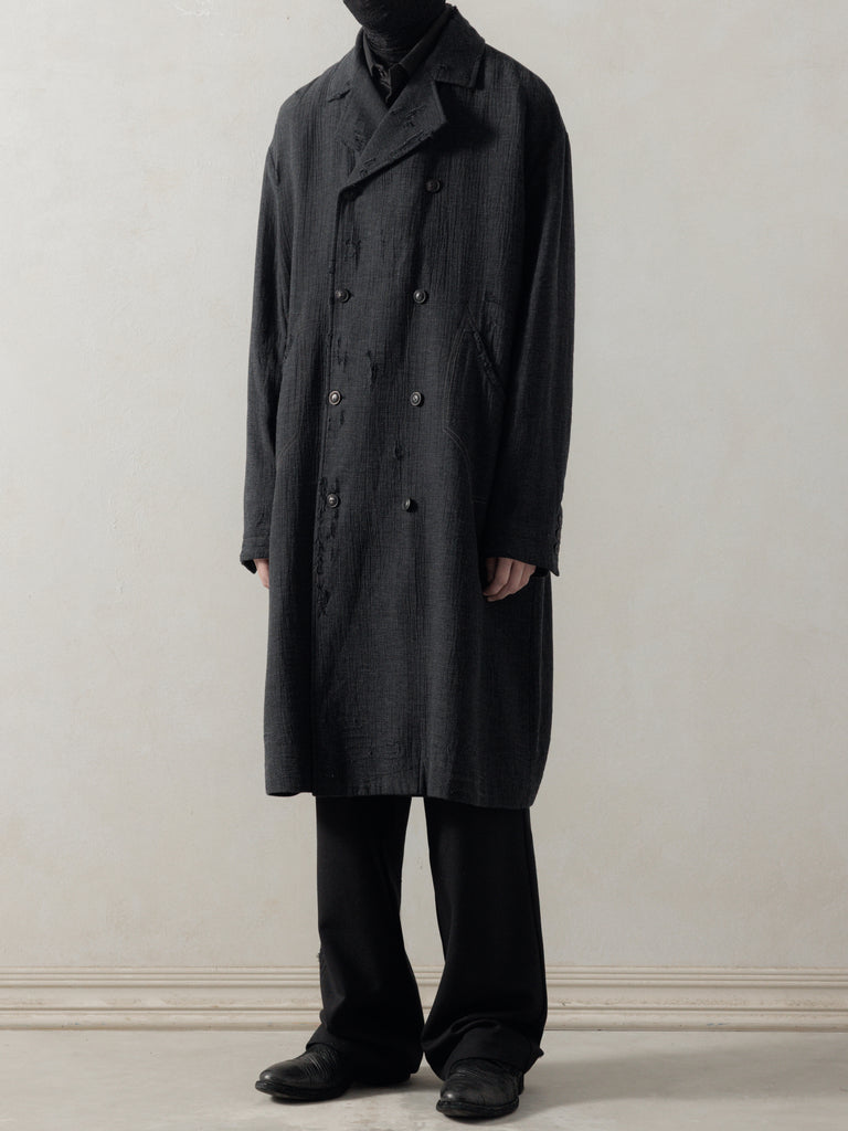25FW｜Sheperd Double Breasted Distressed Coat