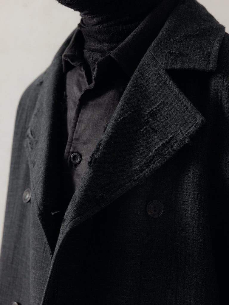 25FW｜Sheperd Double Breasted Distressed Coat