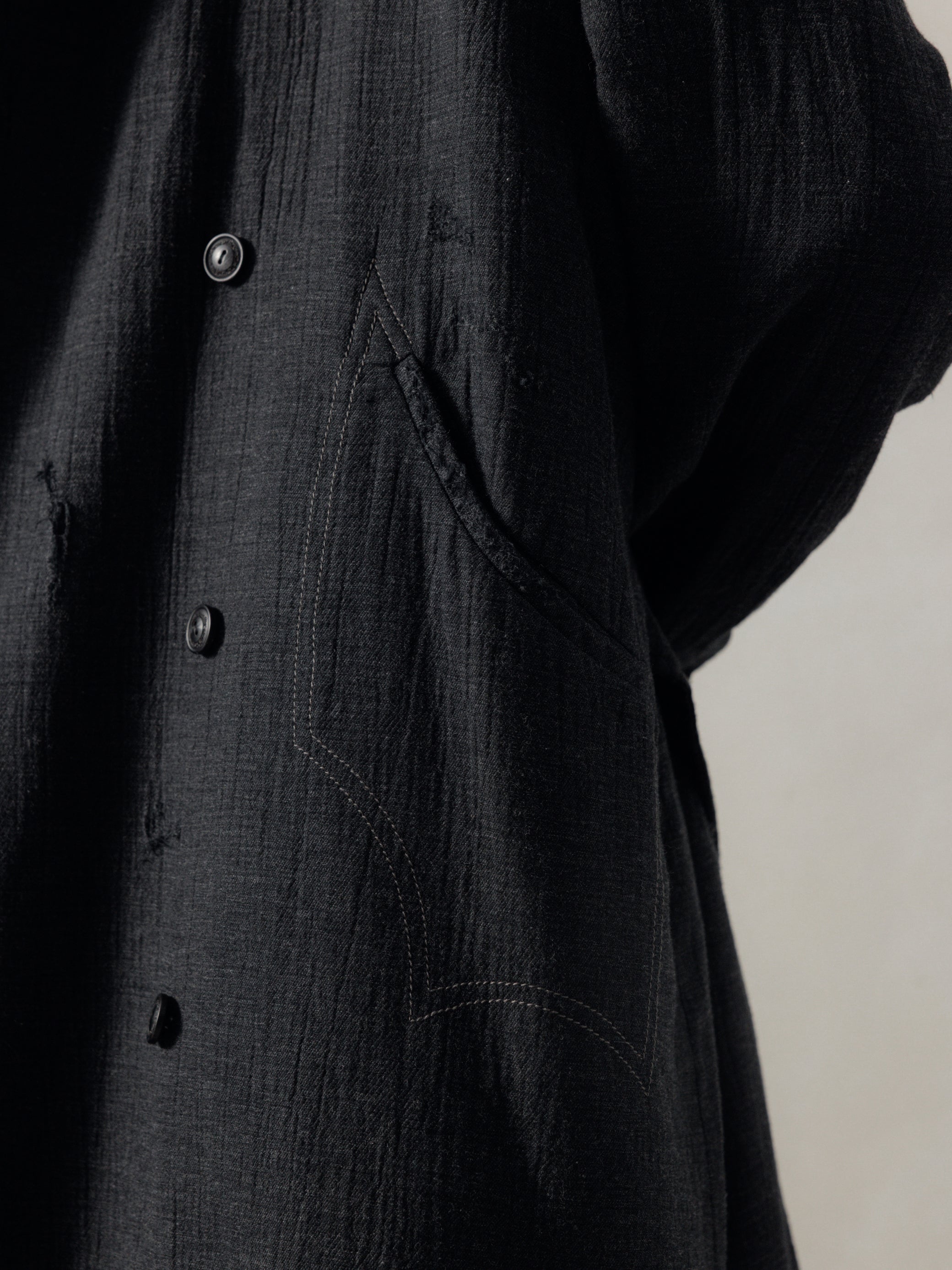 25FW｜Shepherd Double Breasted Distressed Coat