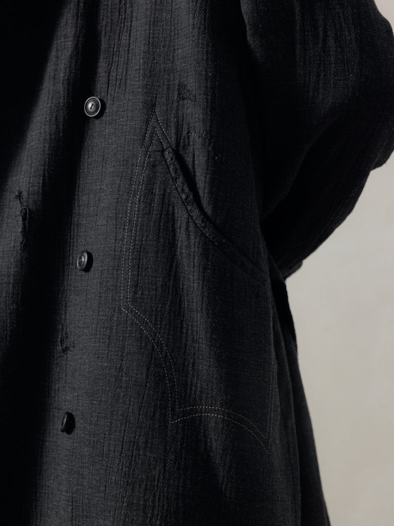 25FW｜Sheperd Double Breasted Distressed Coat