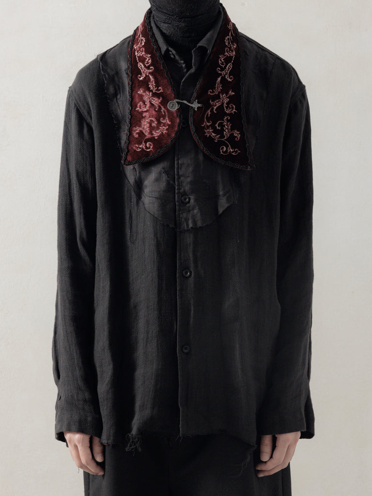 25FW｜Embroidery Collar (Burgundy)