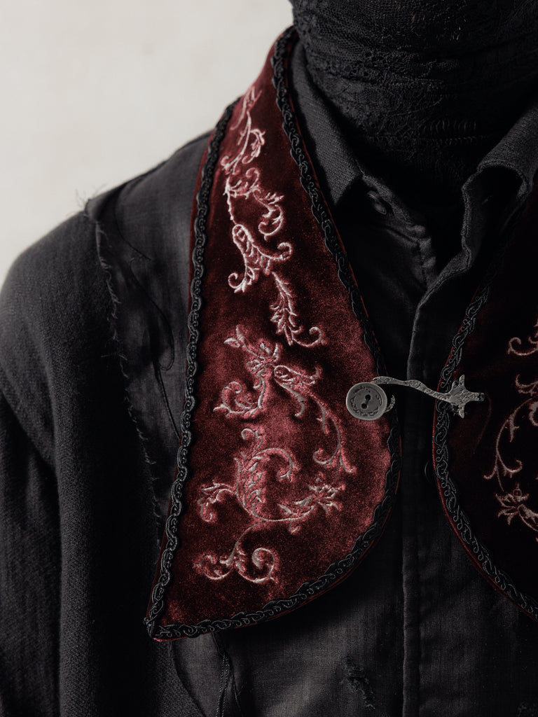 25FW｜Embroidery Collar (Burgundy)