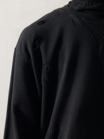 25FW｜Double V Destroyed Sweater (Black)