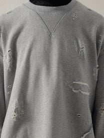 25FW｜Double V Destroyed Sweater (Grey)