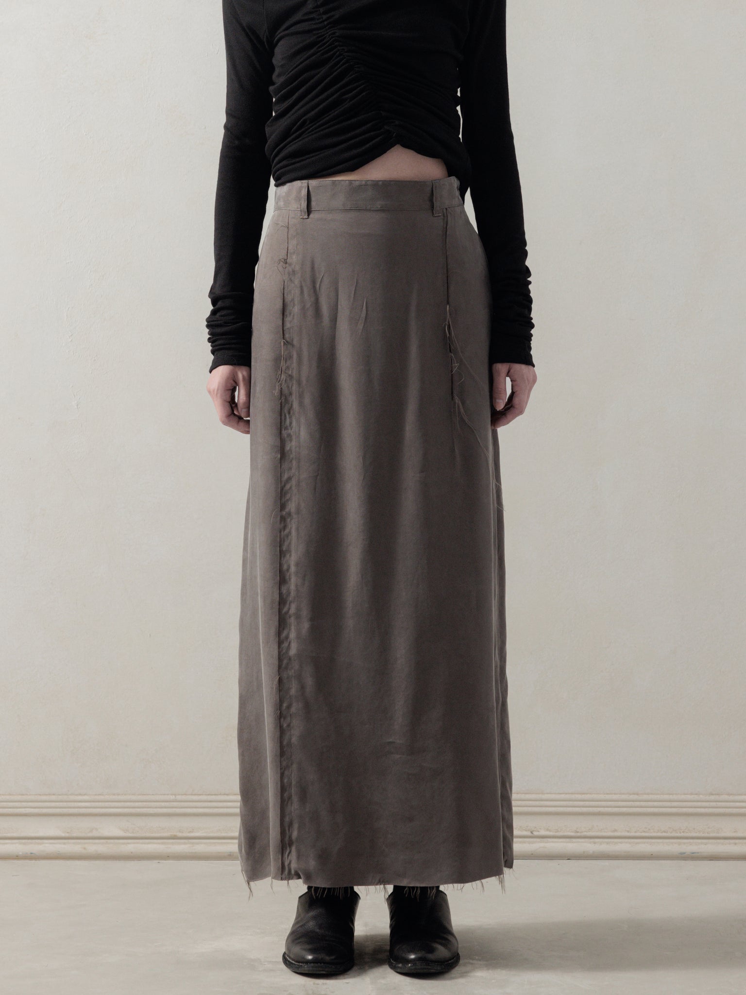 25FW WMS｜Frayed Skirt (Grey)