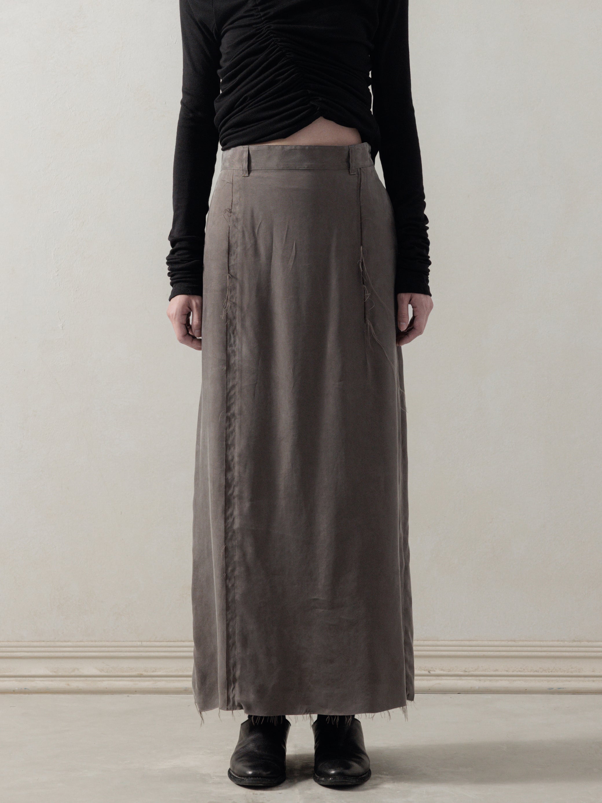 25FW WMS｜Frayed Skirt (Grey)