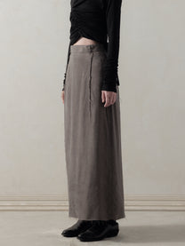 25FW WMS｜Frayed Skirt (Grey)