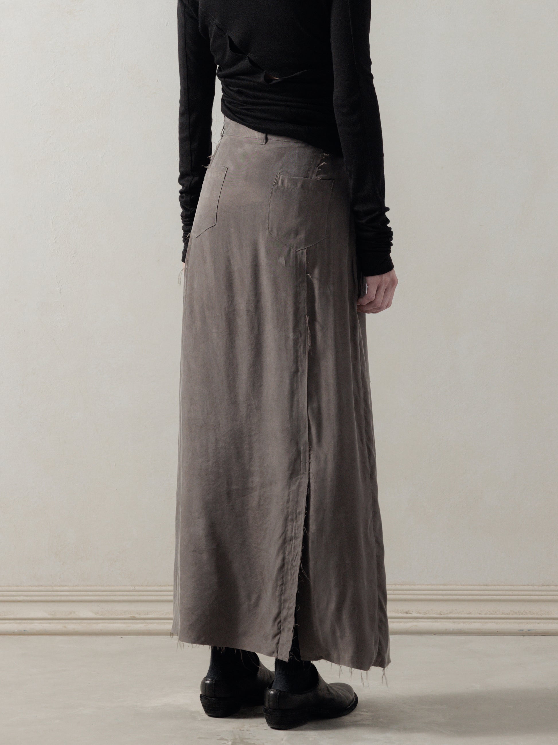 25FW WMS｜Frayed Skirt (Grey)