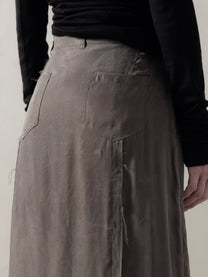 25FW WMS｜Frayed Skirt (Grey)