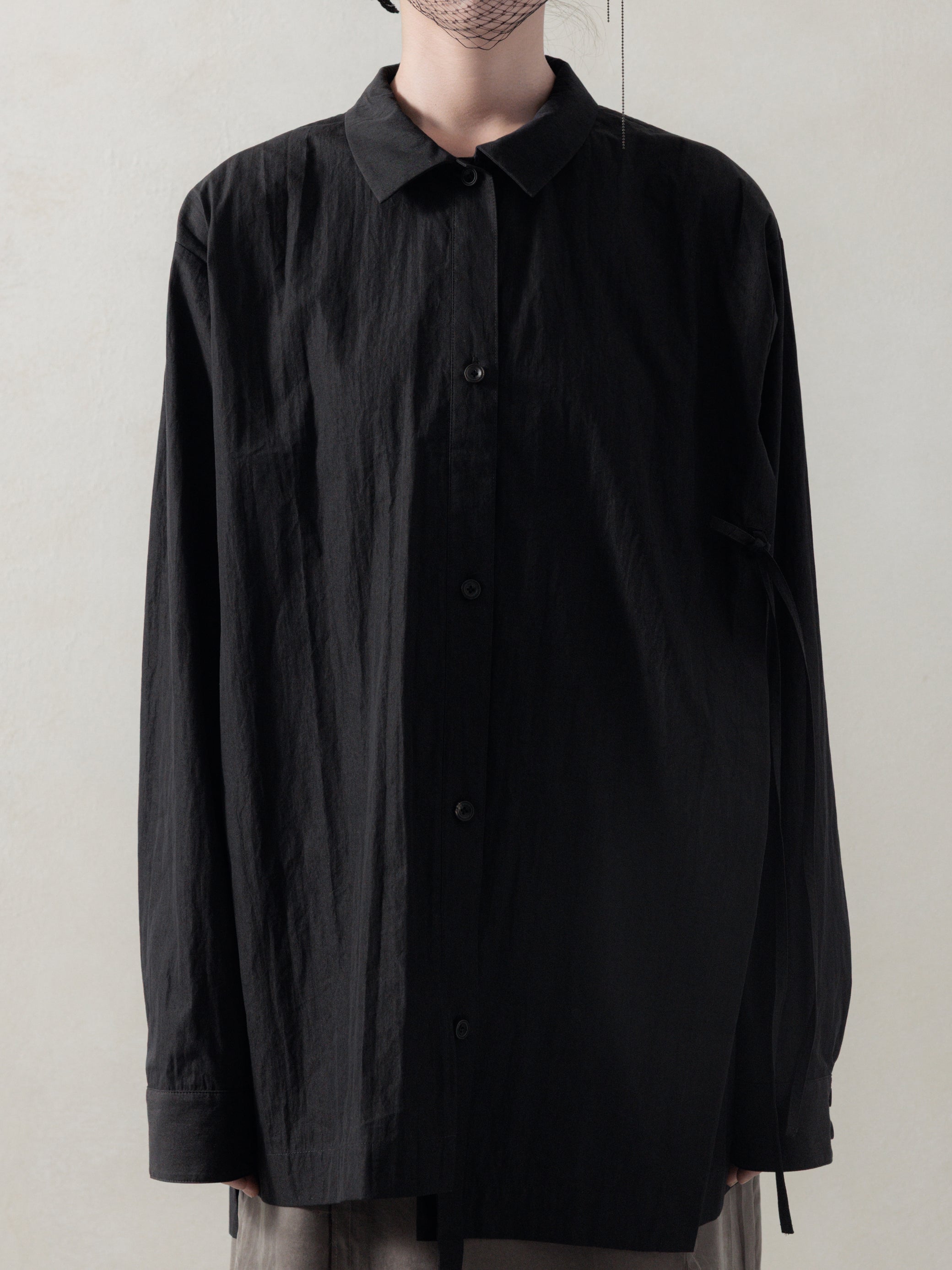 25FW WMS｜Drop Shoulder Shirt (Black)