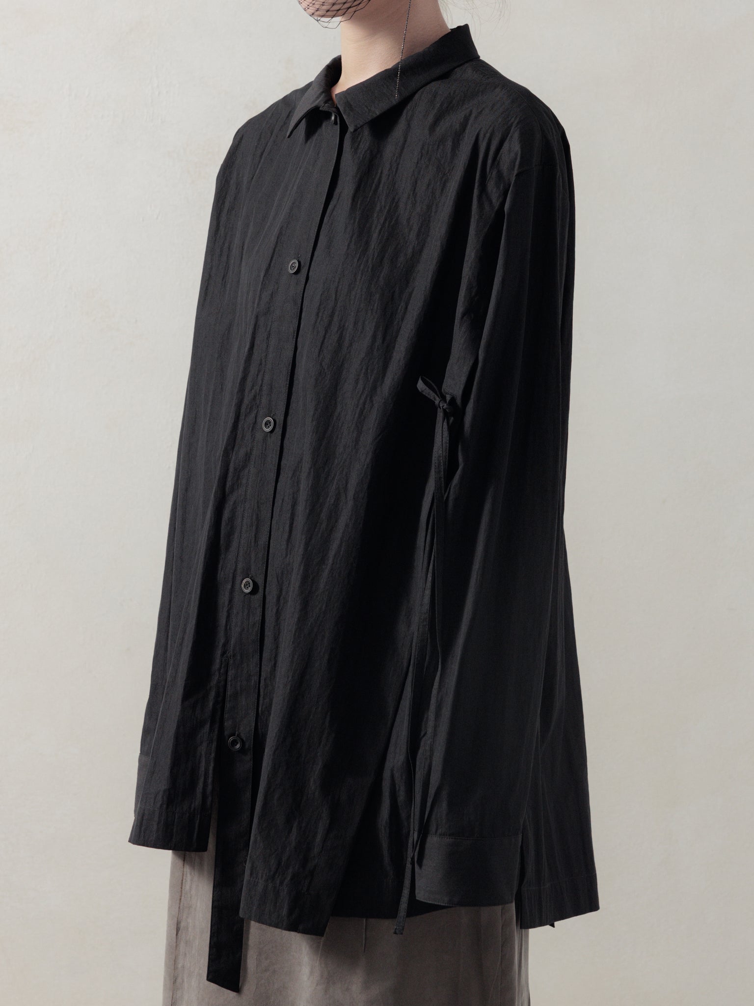25FW WMS｜Drop Shoulder Shirt (Black)