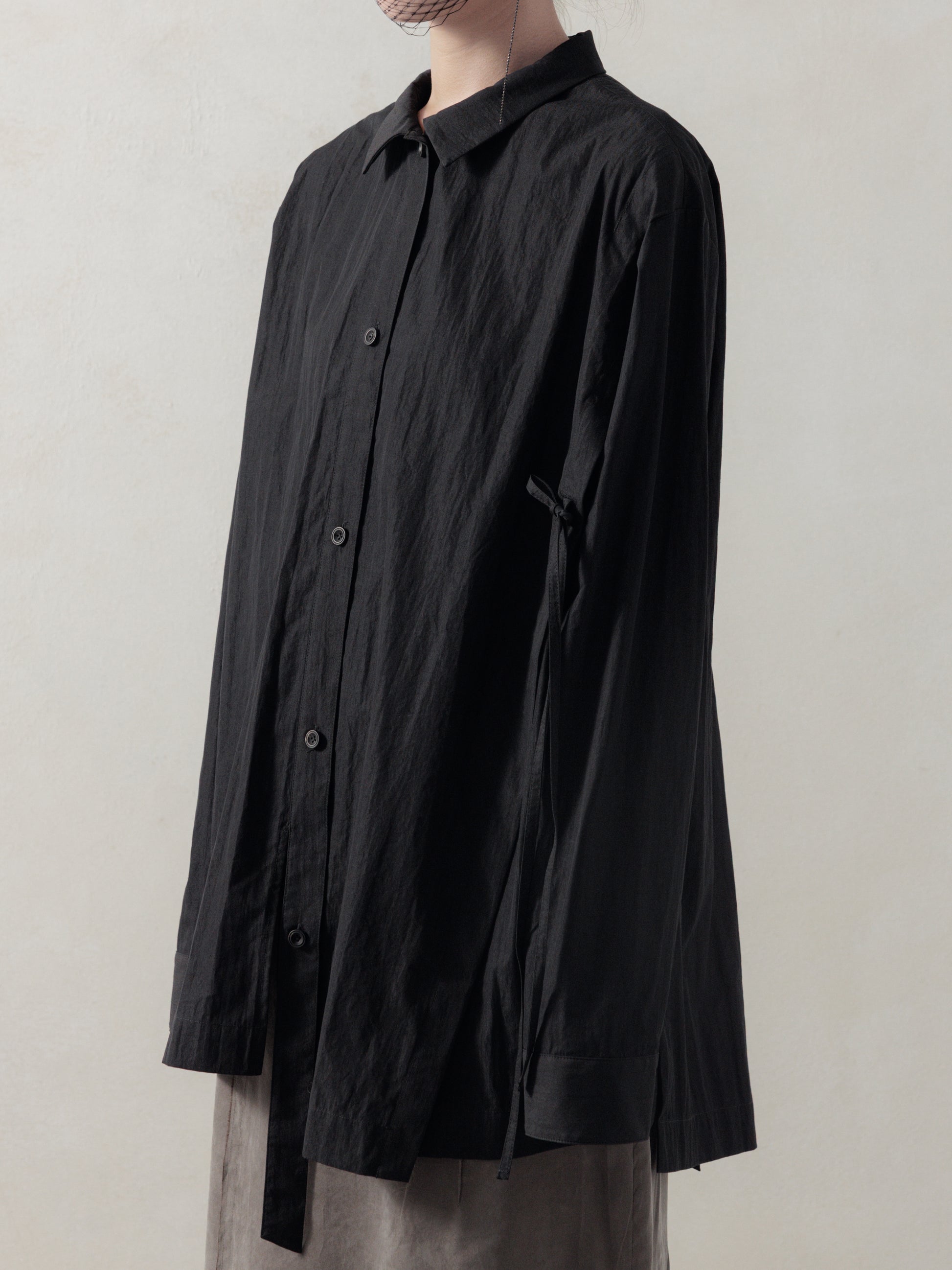 25FW WMS｜Drop Shoulder Shirt (Black)