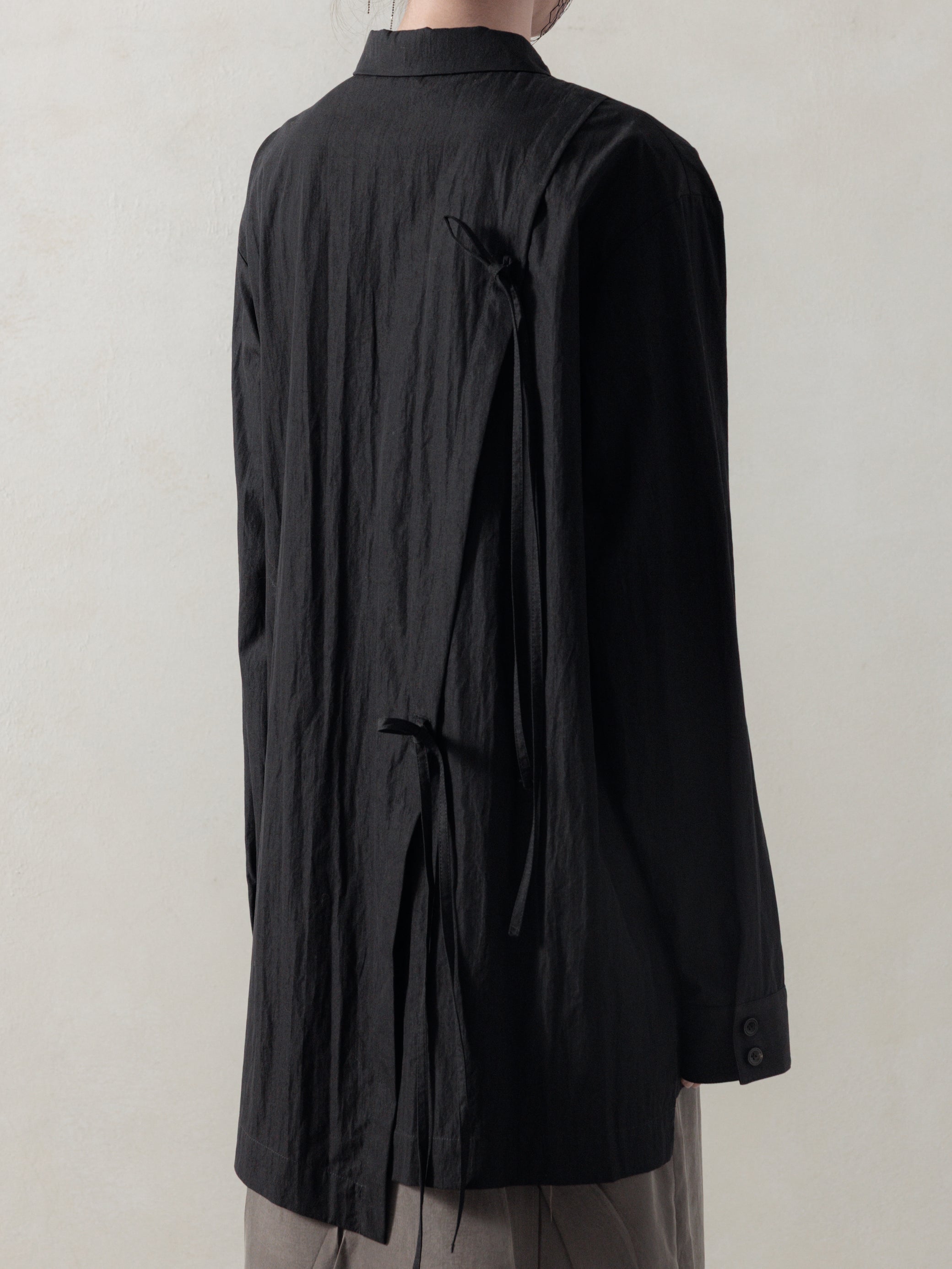 25FW WMS｜Drop Shoulder Shirt (Black)