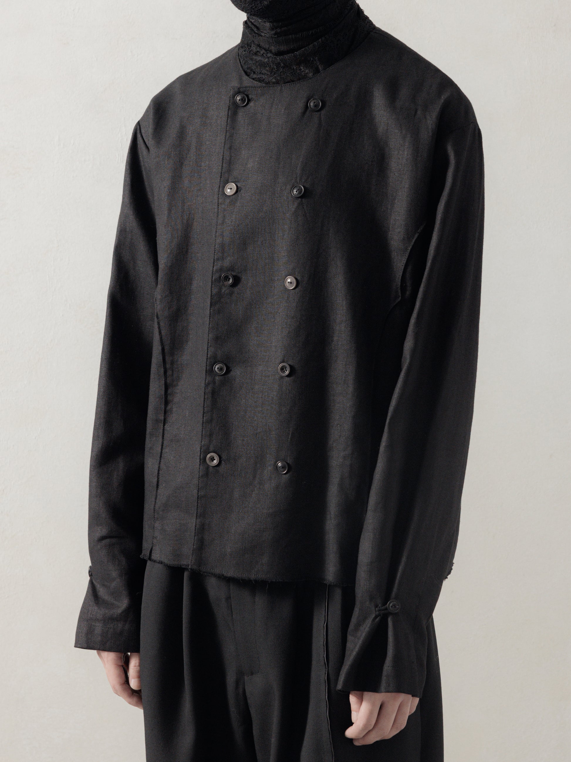 25FW｜Double Breasted Linen Shirt