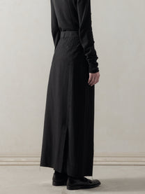 25FW WMS｜Frayed Skirt (Black)