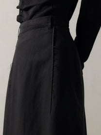 25FW WMS｜Frayed Skirt (Black)