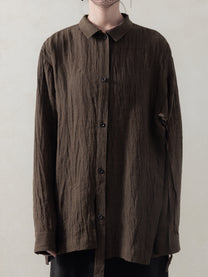 25FW WMS｜Drop Shoulder Shirt (Brown)