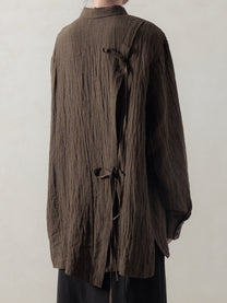 25FW WMS｜Drop Shoulder Shirt (Brown)