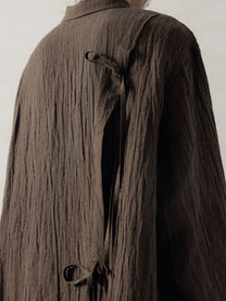 25FW WMS｜Drop Shoulder Shirt (Brown)