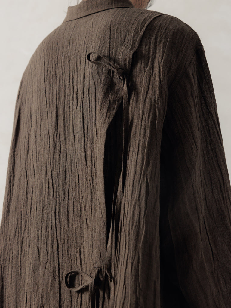 25FW WMS｜Drop Shoulder Shirt (Brown)