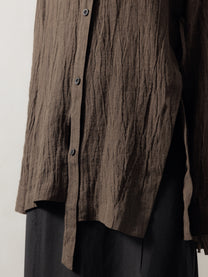 25FW WMS｜Drop Shoulder Shirt (Brown)