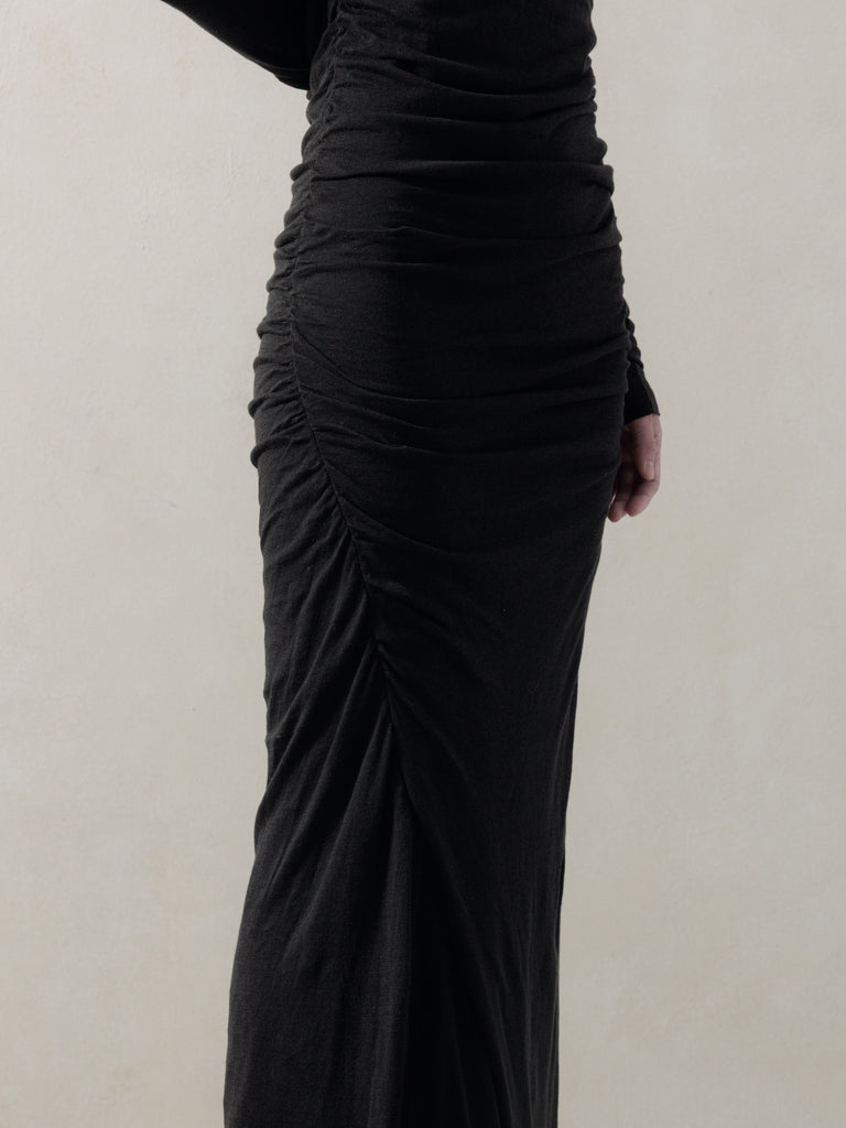 25FW WMS｜Gathered Knit Dress