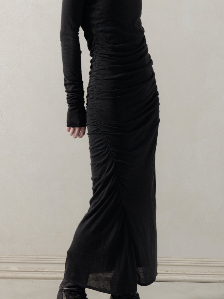 25FW WMS｜Gathered Knit Dress