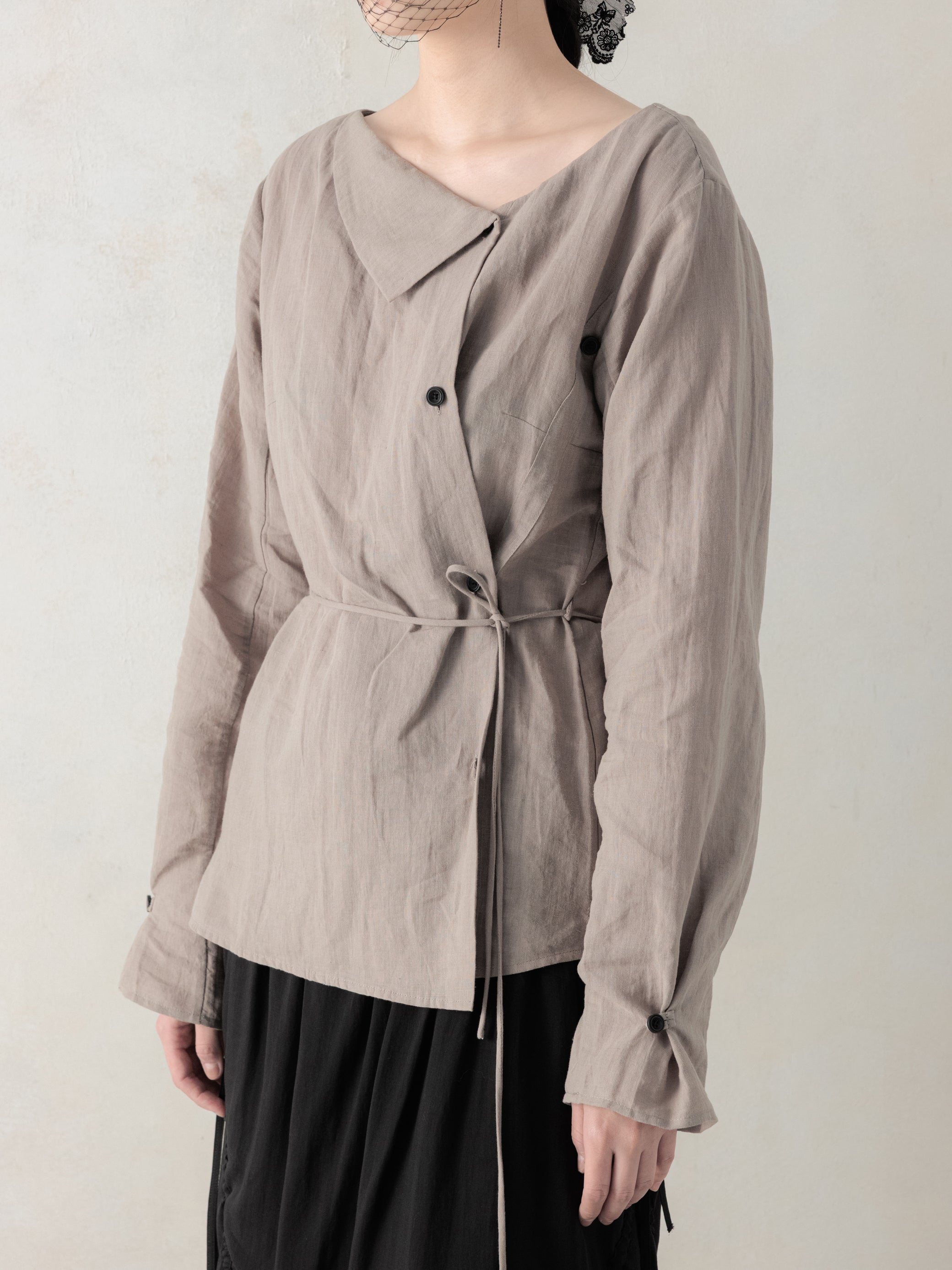 26SS WMS｜Side Button Shirt (Grey)