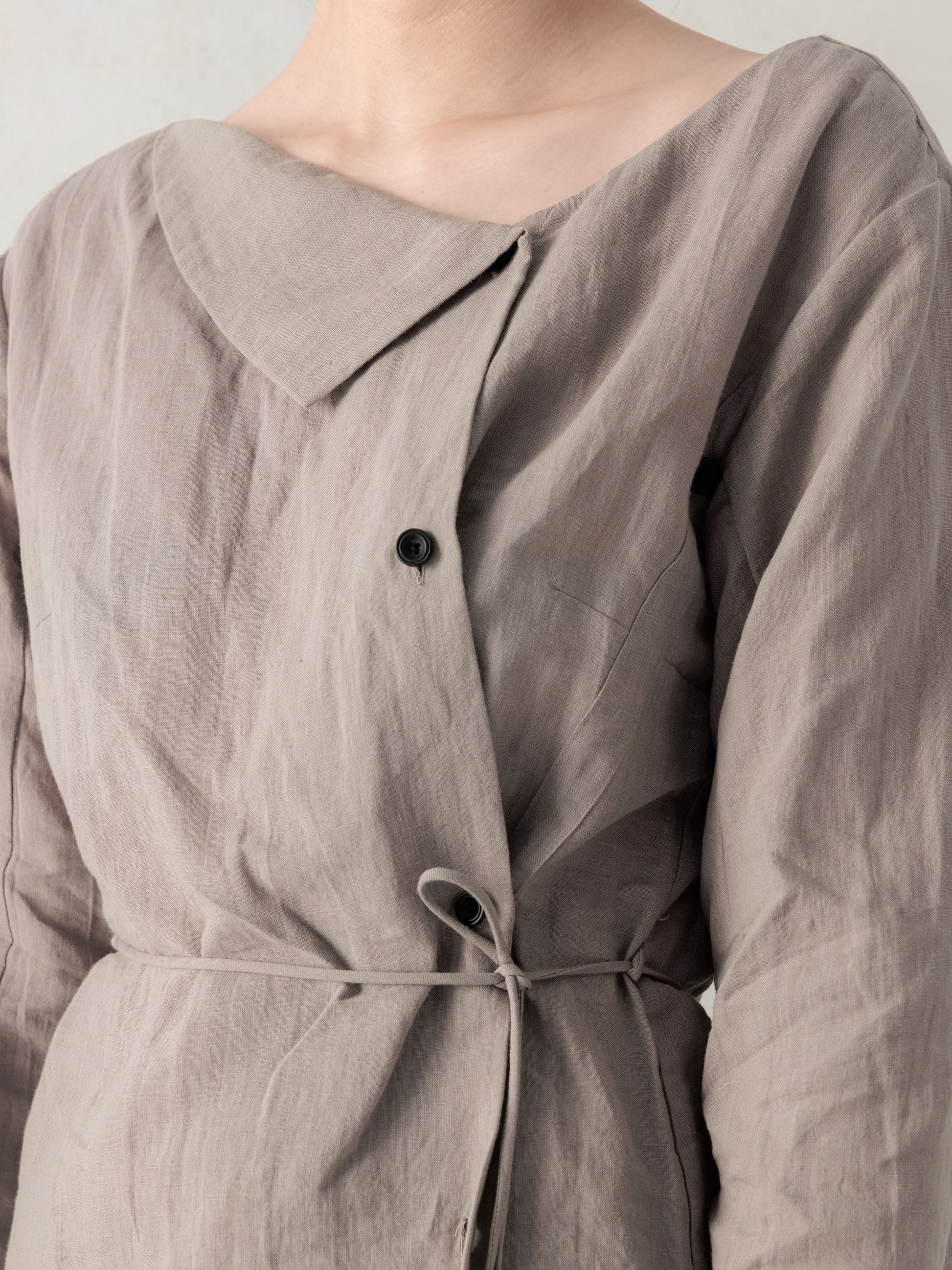 26SS WMS｜Side Button Shirt (Grey)