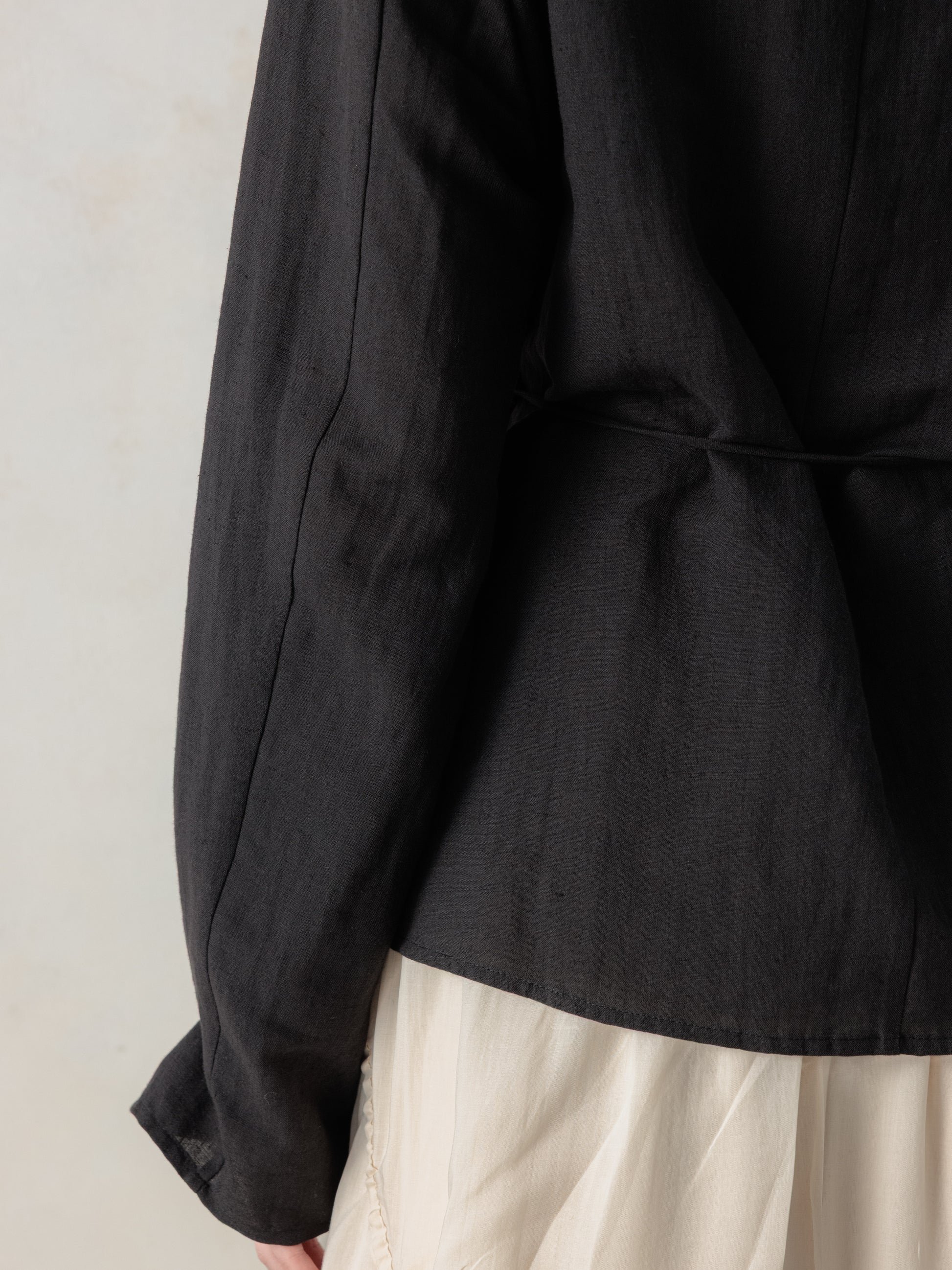 26SS WMS｜Side Button Shirt (Black)