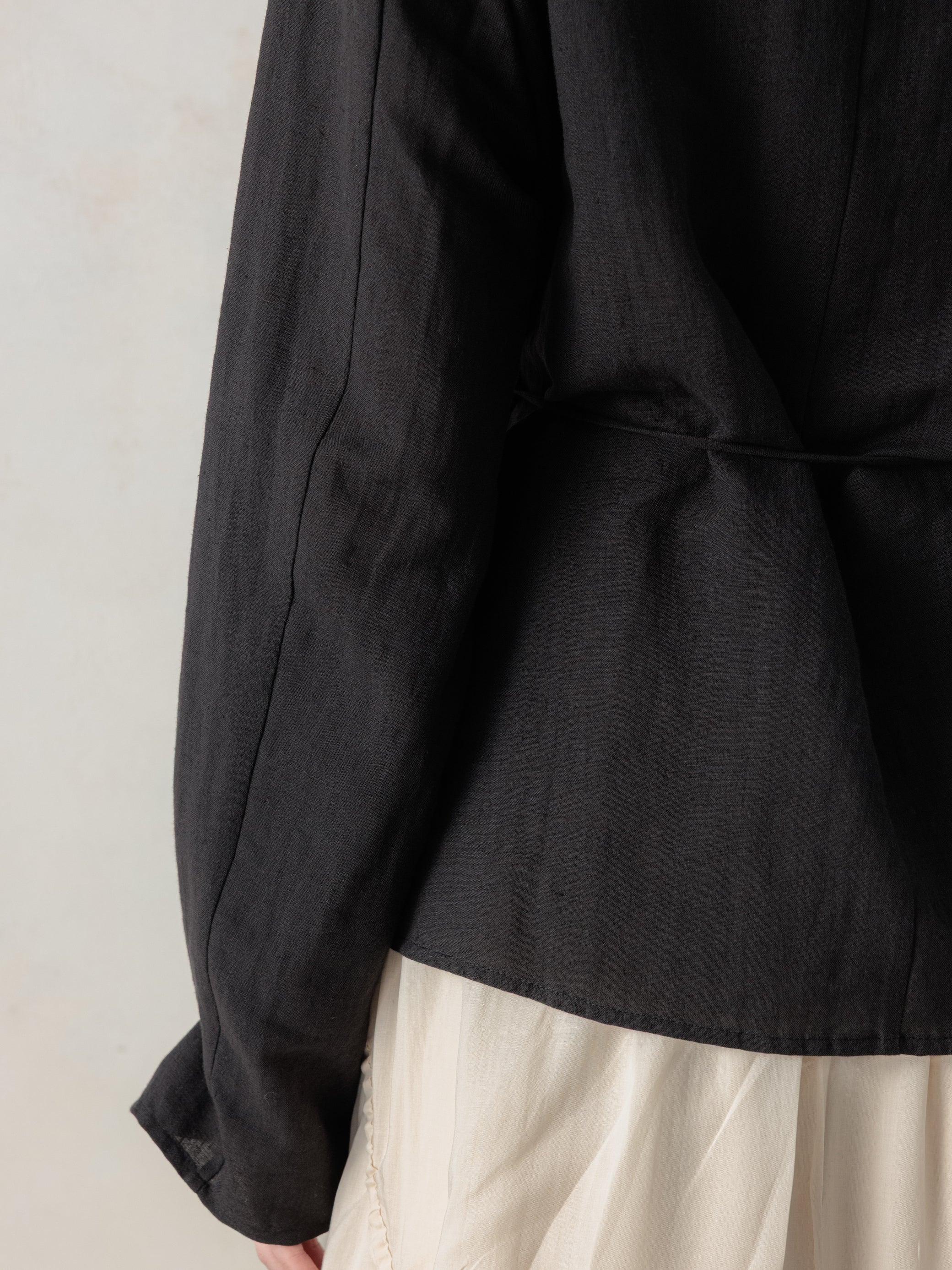 26SS WMS｜Side Button Shirt (Black)