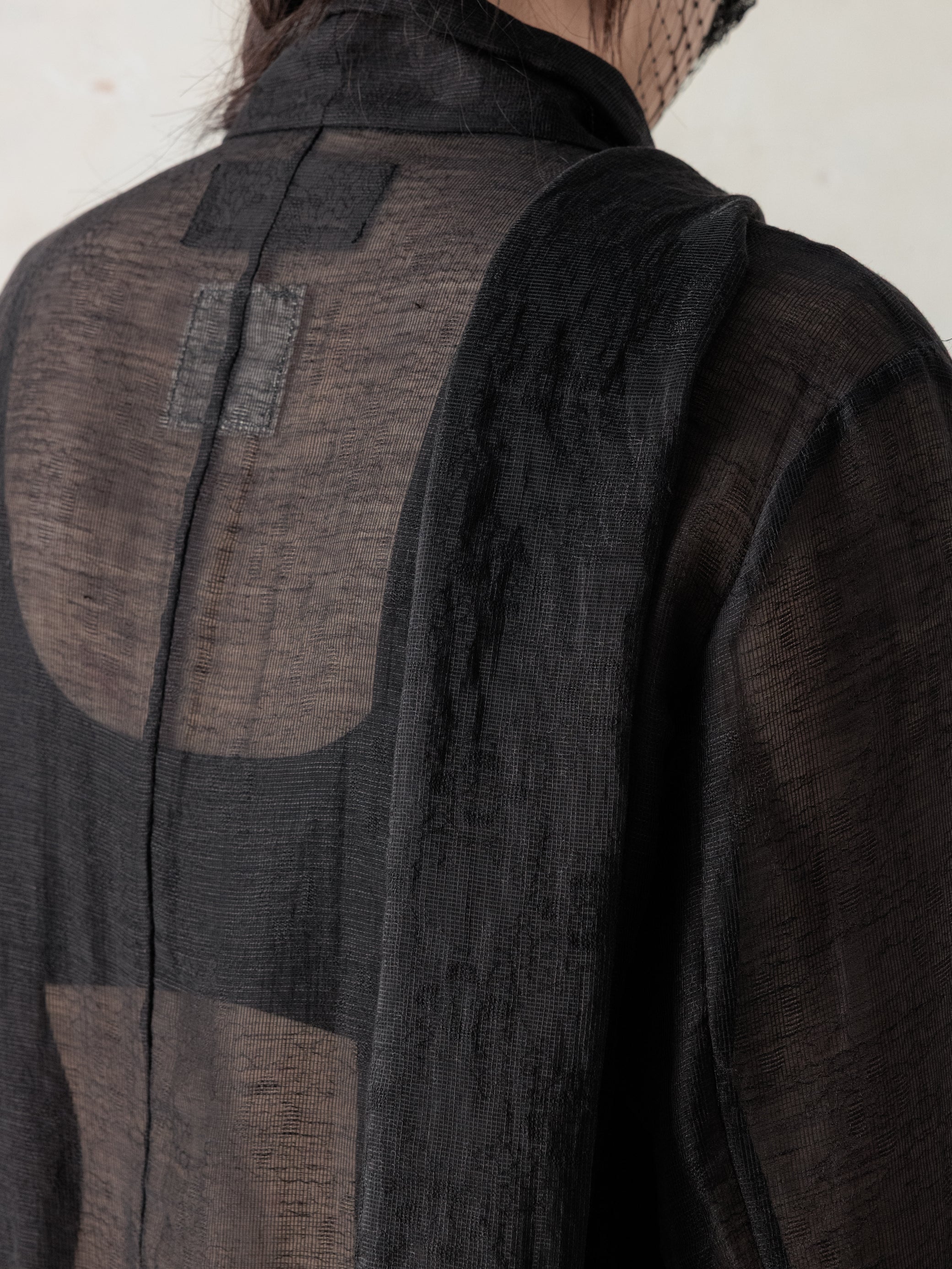 26SS WMS｜Semi-Sheer Shirt (Black)
