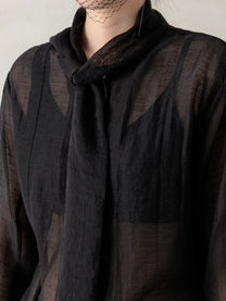 26SS WMS｜Semi-Sheer Shirt (Black)