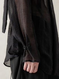 26SS WMS｜Semi-Sheer Shirt (Black)