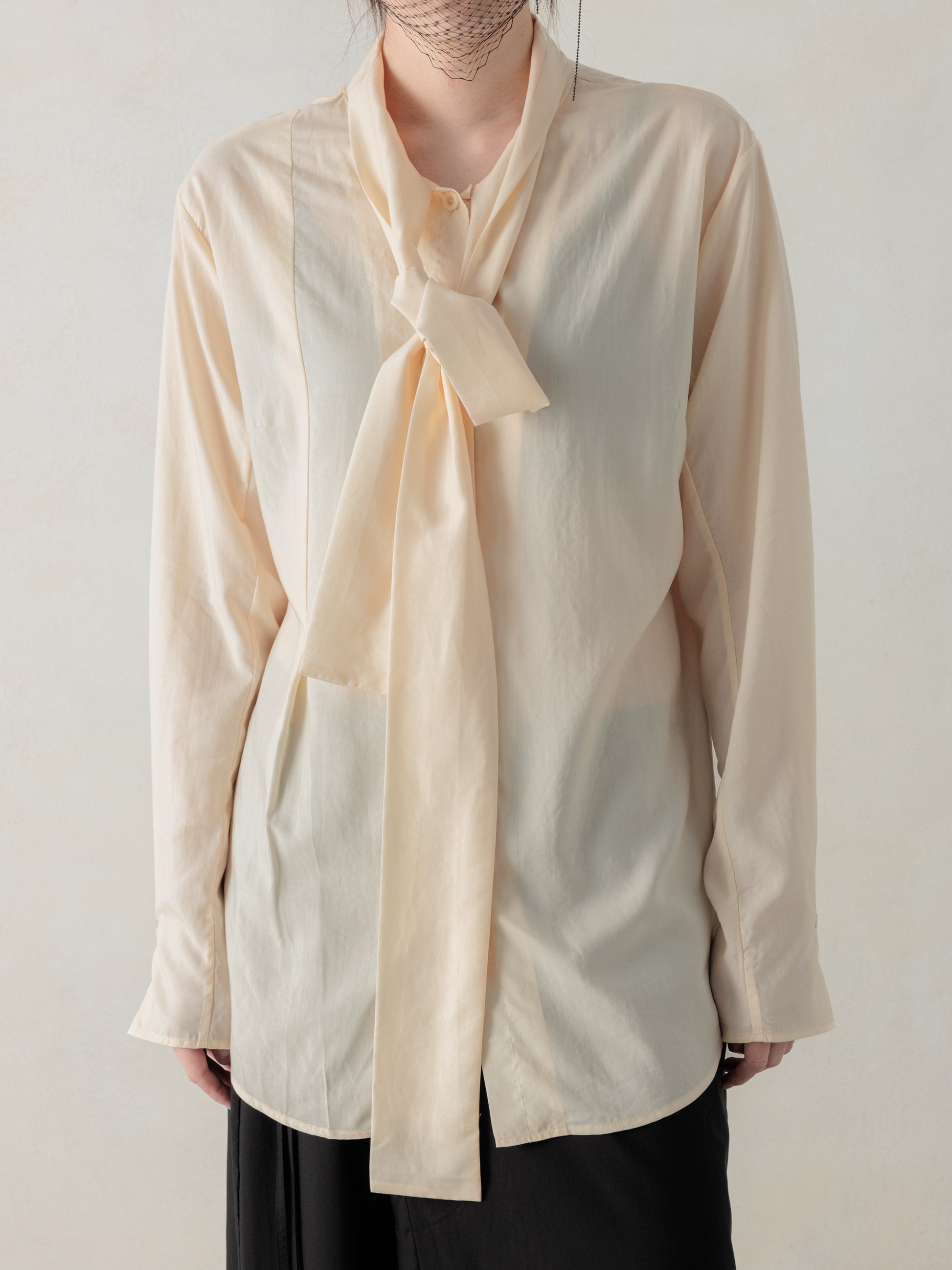26SS WMS｜Semi-Sheer Shirt (Beige)