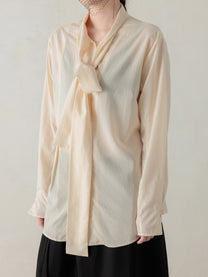 26SS WMS｜Semi-Sheer Shirt (Beige)