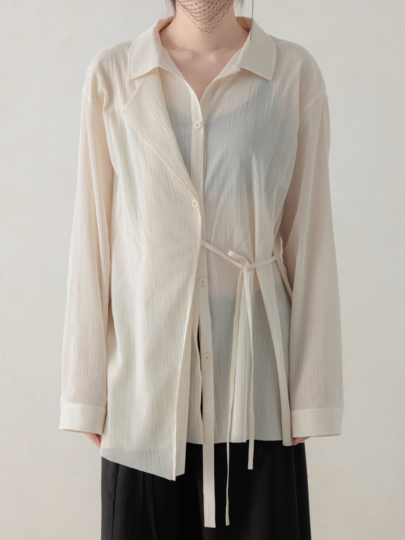 26SS WMS｜Structured Oversized Shirt (Beige)