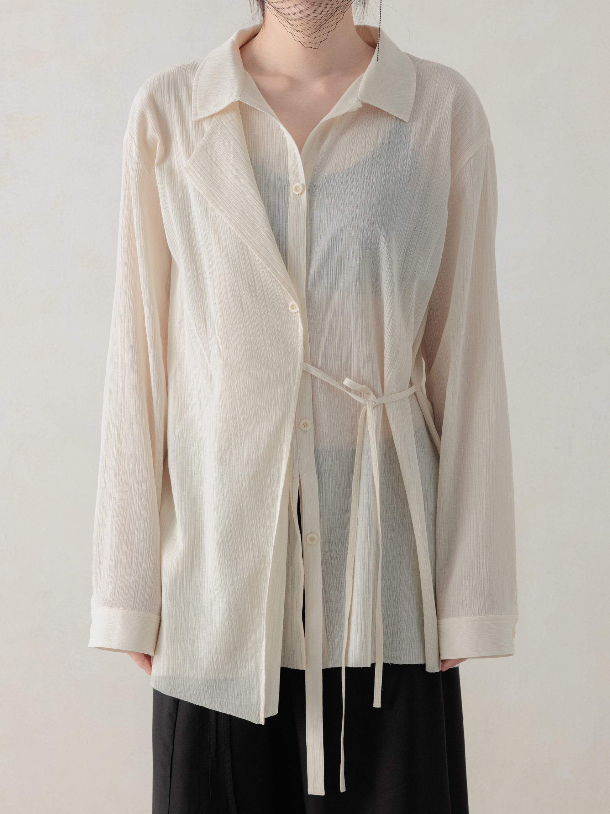 26SS WMS｜Structured Oversized Shirt (Beige)